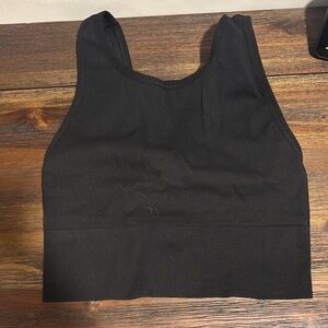 Black Ribbed Crop Top victoria’s Secret size small